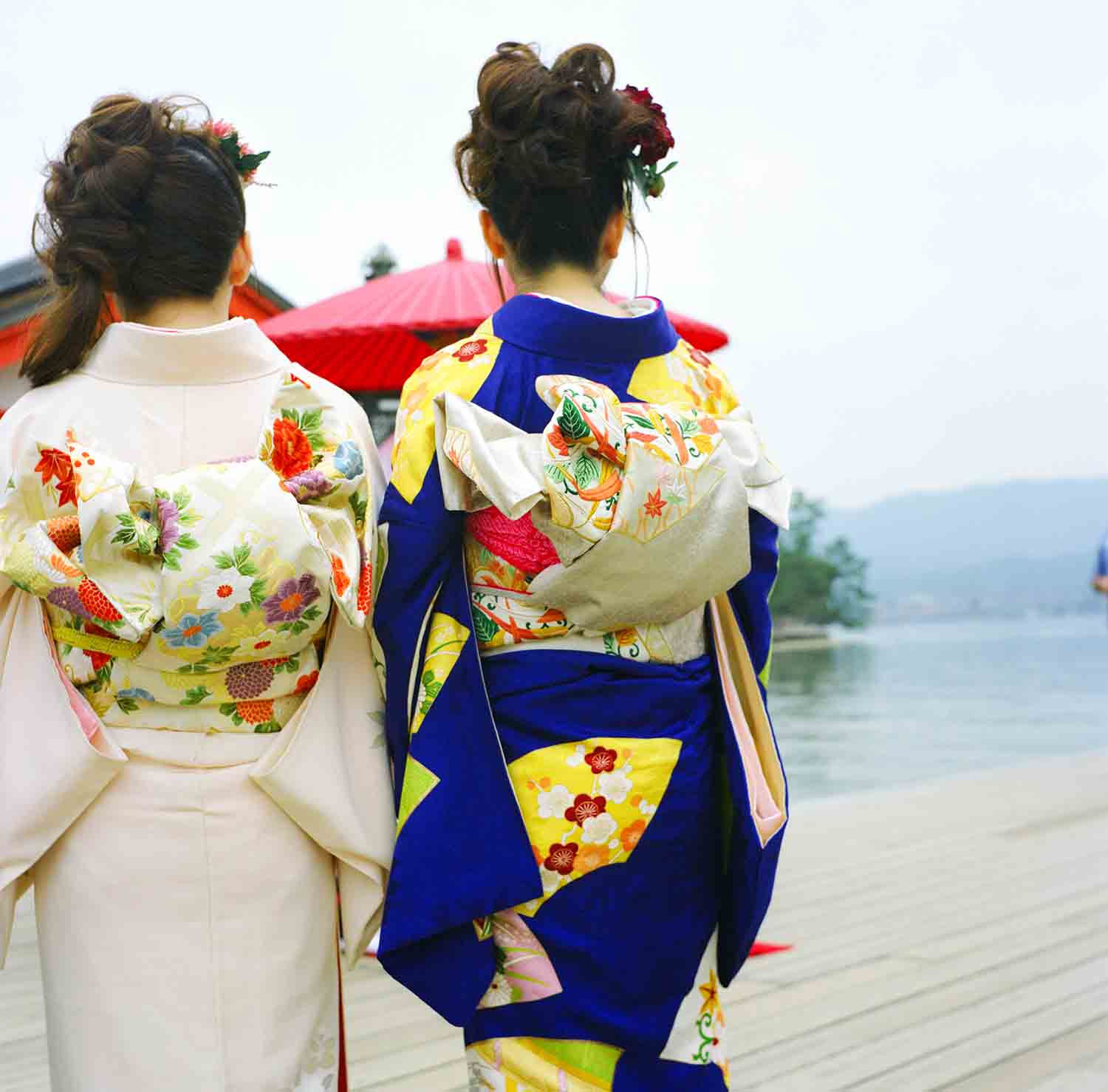 Kimono wedding at Miyajima Japan. Traditional ceremony